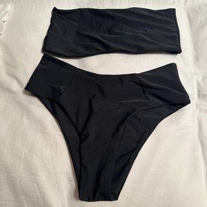 Black Bikini, High Waisted, Size Medium, Very Flattering
